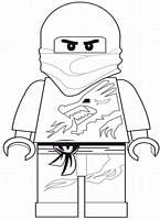 do wydruku kolorowanki lego ninjago, dla dzieci i chłopców do pomalowania - wojownik ninja ludzik lego, numer 16